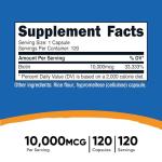 Nutricost Biotin 10,000mcg - Vegan Capsules