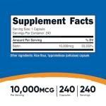 Nutricost Biotin 10,000mcg - 240 Vegetarian Capsules