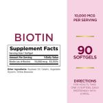 Nature's Bounty Biotin 10,000mcg for Hair, Skin, Nails