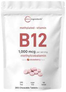 Vitamin B12 1,000 mcg Chewable Tablets - Vegan