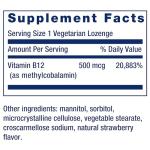 Life Extension B12 Methylcobalamin 500mcg Lozenges