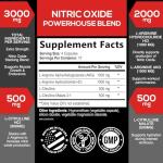 Nitric Oxide Booster - L-Arginine & Citrulline Capsules