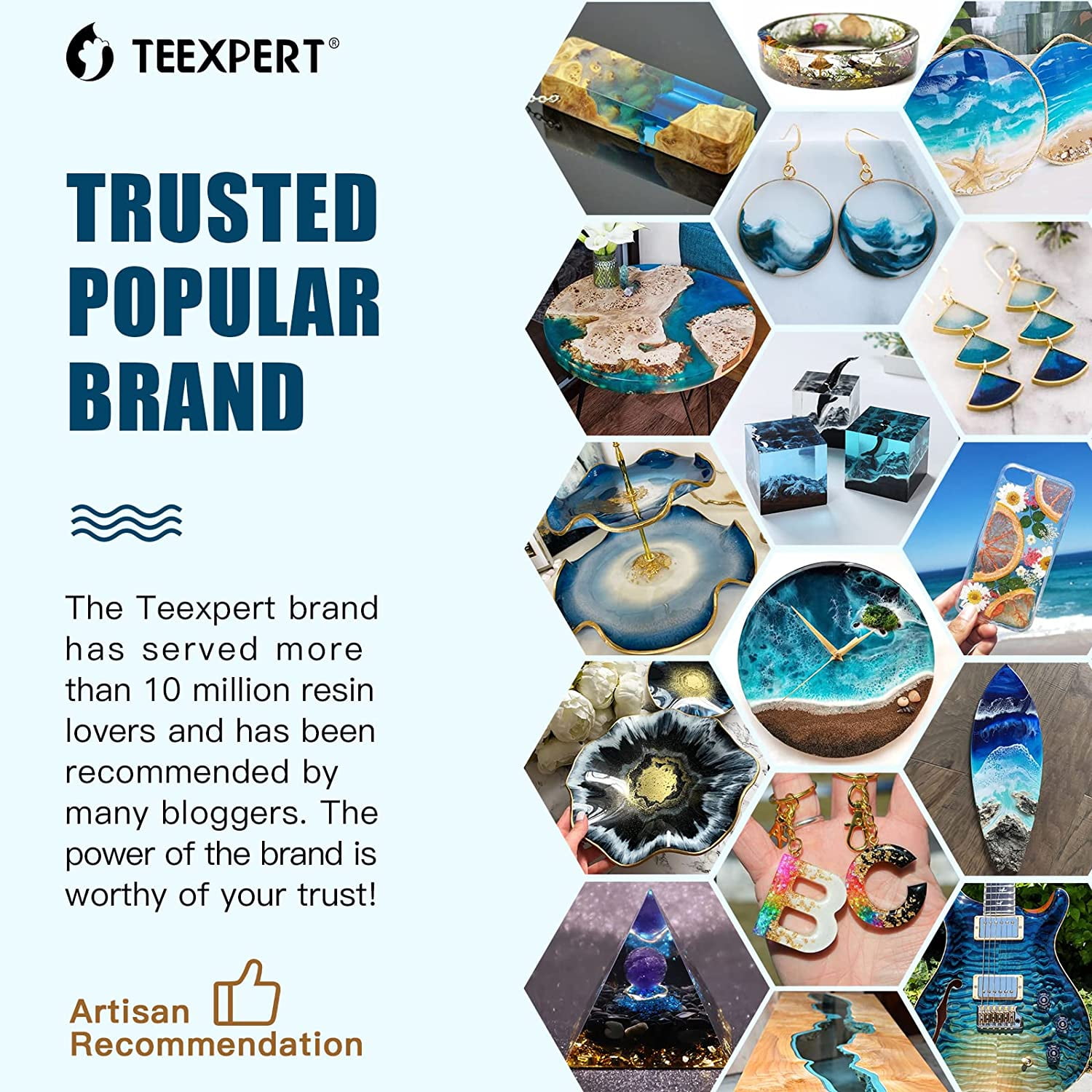 Teexpert Beginner Epoxy Resin Kit with Molds