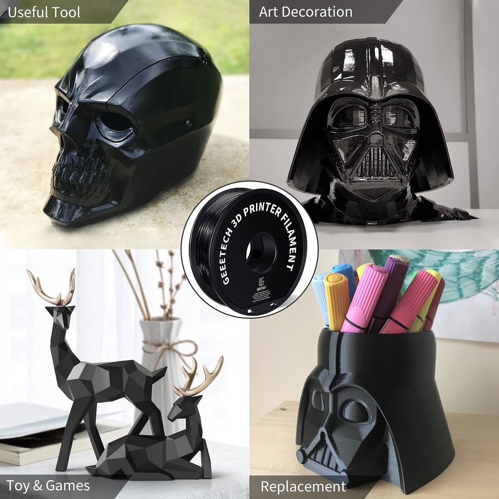 Geeetech ABS 3D Printer Filament 1.75mm Black