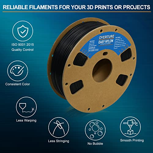 OVERTURE 1.75mm Nylon Filament for 3D Printers