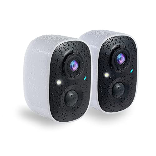 GMK Wireless 2K Outdoor Security Cameras, 2-Pack