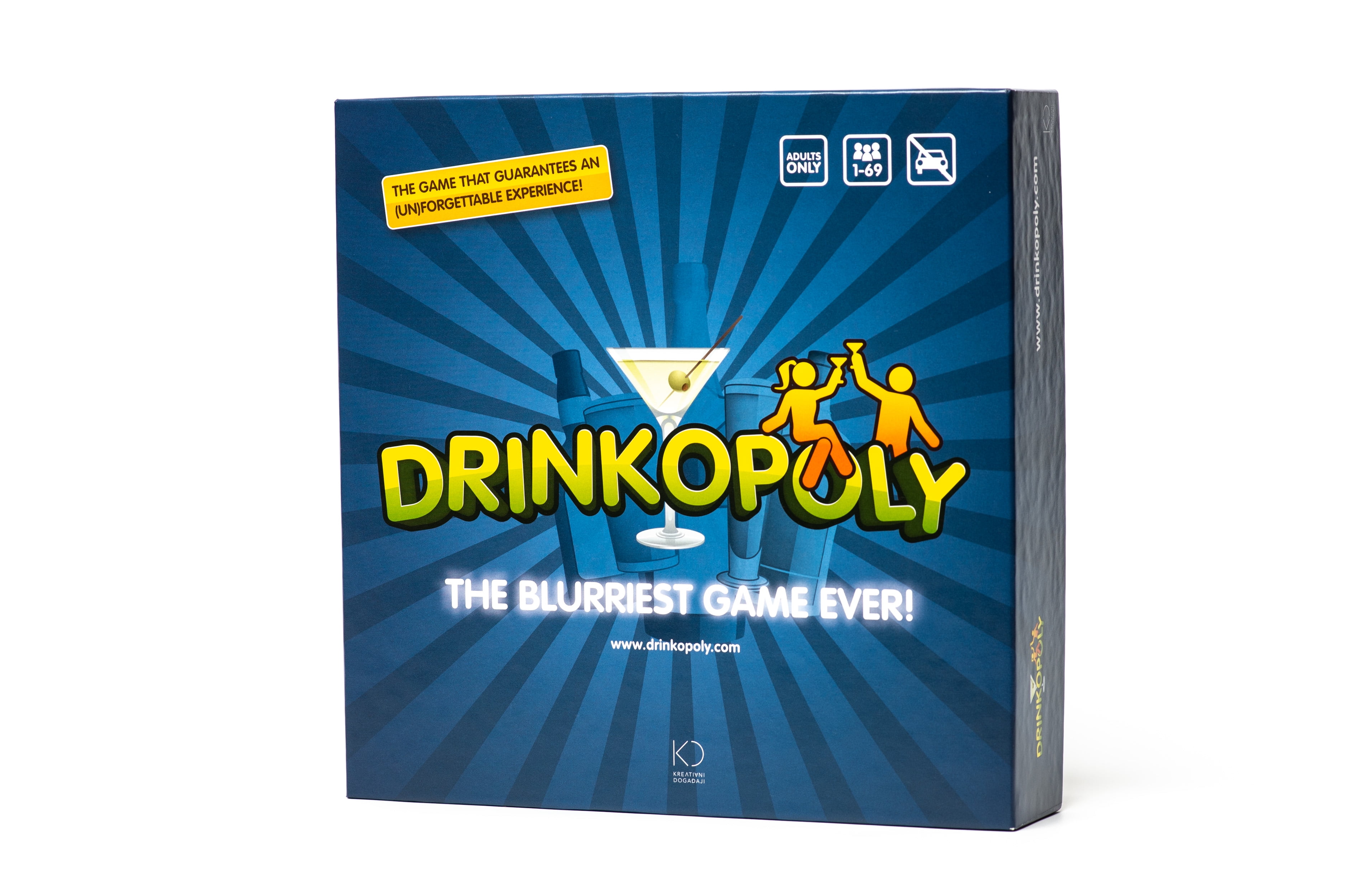 Drinkopoly: Fun Adult Drinking Game with Tokens and Cards