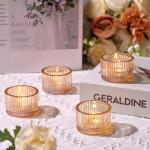 24 Pcs Gold Tealight Candle Holders for Home Decor