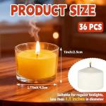 36 Clear Glass Tealight Candle Holders Set