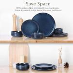 Starry Blue 12-Piece Stoneware Dinnerware Set