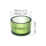Tealight Candle Holders in Elegant Green, 2-Pack