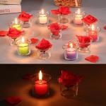 Clear Chunky Glass Tealight Candle Holders - Set of 6