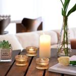 24 Pcs Gold Tealight Candle Holders for Home Decor