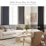 Grey Thermal Insulated Blackout Curtains - 42x84 Inches