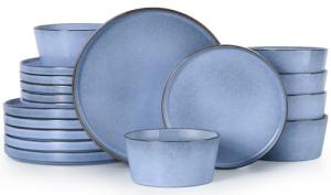 Haze Blue 18-Piece Stoneware Dinnerware Set