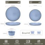 Haze Blue 18-Piece Stoneware Dinnerware Set