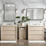 DUMOS Black Metal Bathroom Mirror 76.2 x 53.3 cm