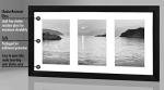 Black 4x6 Collage Picture Frame for Three Photos