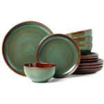 Sage Green Stoneware Dinnerware Set for 4