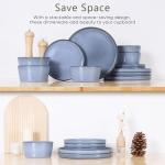 Haze Blue 18-Piece Stoneware Dinnerware Set