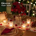 Set of 8 Ribbed Clear Tealight Candle Holders