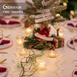 Set of 8 Ribbed Clear Tealight Candle Holders