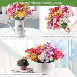 24 Bundles Colorful Indoor Outdoor Fake Flowers