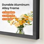 Black Metal Frame Arch Bathroom Wall Mirror 24"x36