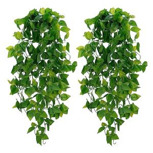 BLEUM CADE 2pcs Fake Hanging Ivy Plants