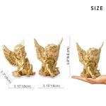 Set of 2 Gold Cherub Angel Statues