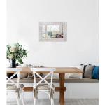 Rustic Wooden Frame Rectangle Wall Mirror 16" x 12