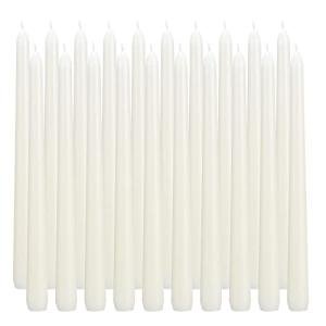 Ivory Unscented 10-Inch Taper Candles - Set of 20