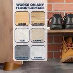 Heavy-Duty Rubber Door Stopper Wedge - 2 Pack