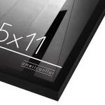 Black 8.5x11 Picture Frame with Shatter-Resistant Glass