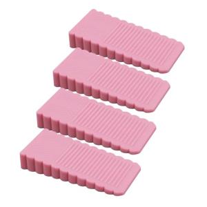 4 Pack Pink Rubber Door Stopper Wedges
