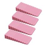4 Pack Pink Rubber Door Stopper Wedges
