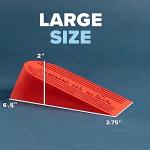 Heavy-Duty Rubber Door Stopper Wedge - 2 Pack