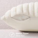 Set of 2 Soft Faux Fur Striped Pillow Covers