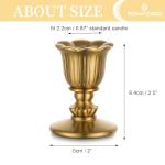 Brass Vintage Taper Candle Holders - Set of 2