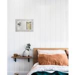 Rustic Wooden Frame Rectangle Wall Mirror 16" x 12