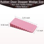 4 Pack Pink Rubber Door Stopper Wedges
