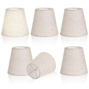 6 Pack Clip-On Mini Lamp Shades for Chandeliers