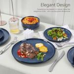 Starry Blue 12-Piece Stoneware Dinnerware Set