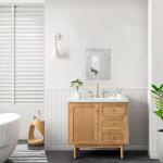 Rustic Wooden Frame Rectangle Wall Mirror 16" x 12