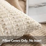 Set of 2 Soft Corduroy Striped Pillow Covers