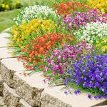 24 Bundles UV Resistant Faux Flowers for Outdoors