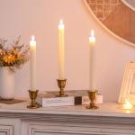 Brass Vintage Taper Candle Holders - Set of 2