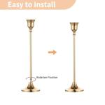 Set of 3 Modern Vintage Brass Cone Candle Holders