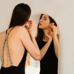 Full-Length Arched Mirror with Aluminum Frame