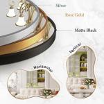 Gold Asymmetrical Wall Mirror - 20"x36" Decor